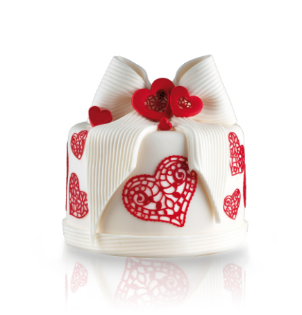 Trd11 Hearts Black Tricot Decor Hearts 400X80 Mm