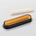 KIT TARTE RING OBLONG 146X34 MM - SET SILICONE MOULD 133X21 + 6 RINGS White