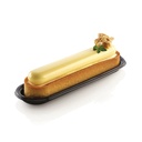 KIT TARTE RING OBLONG 146X34 MM - SET SILICONE MOULD 133X21 + 6 RINGS White