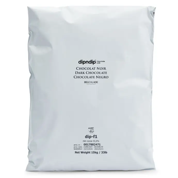 "DIP-F1 DROPS 15KG BL BAG AP ARA Belcolade Dark Chocolate DIP-F1 DROPS 15kg"