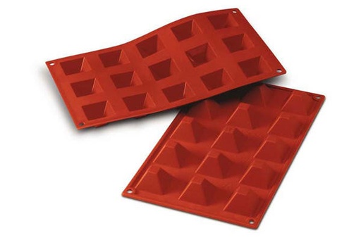 [30.008.00.0060] Sf008 - Silicone Mould N. 15 Pyramids Mm 36 X 36 H 22 Mm