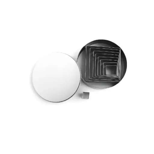 [FDMS-SQ-09/301-BP-NN] Pastry Cutter, Square, Plain, 9 Pcs Set, 30mm