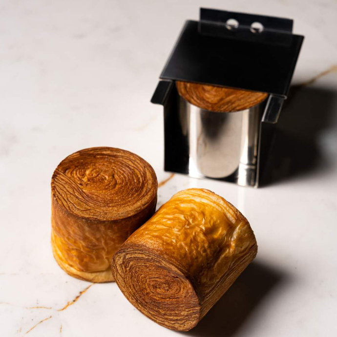 Geometric Croissants St. Steel Mould Cylinder Diam 65mm- H 60mm