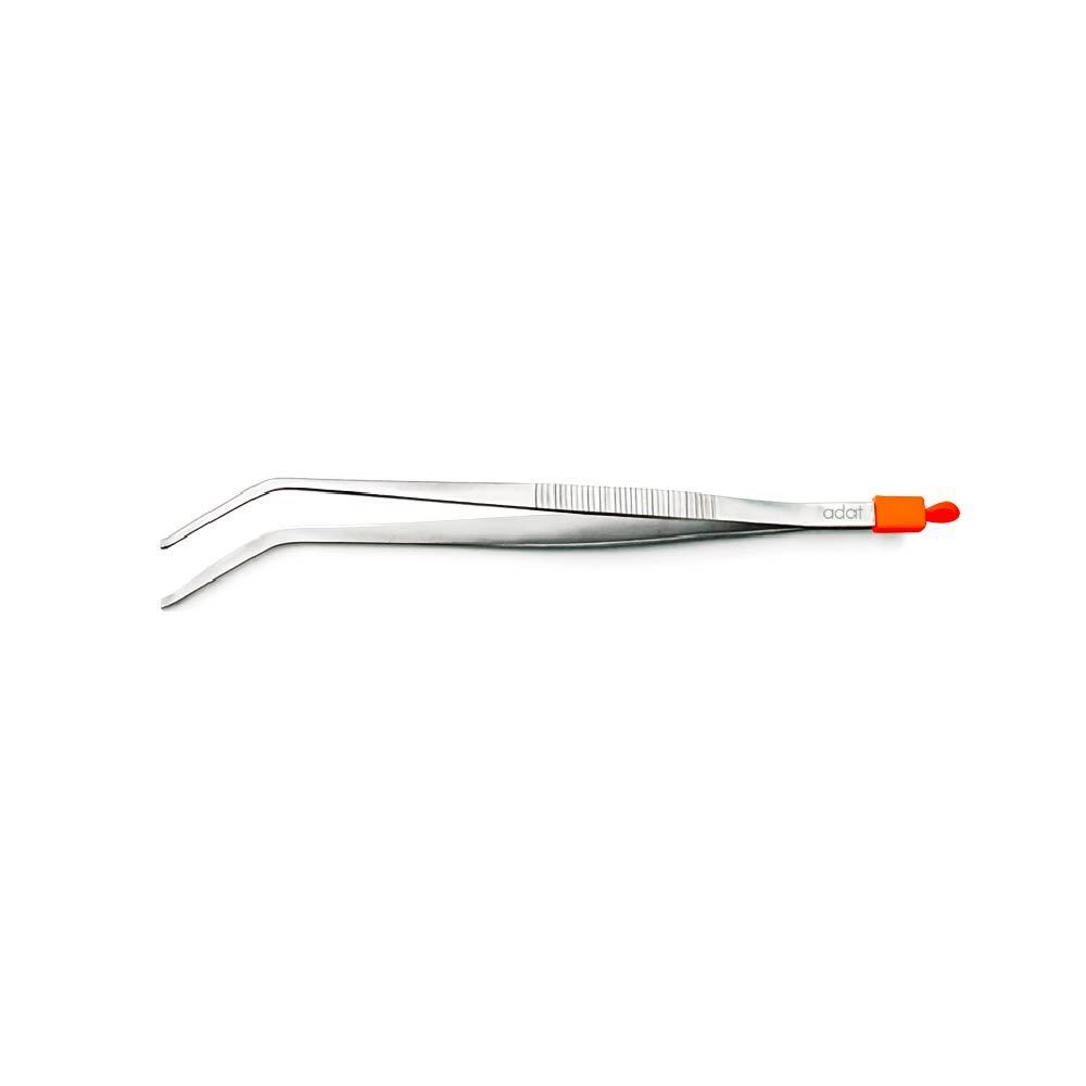 [SS-FC72-210FS-BP-AD] 8.25" Food Tweezer, Offset, S/S
