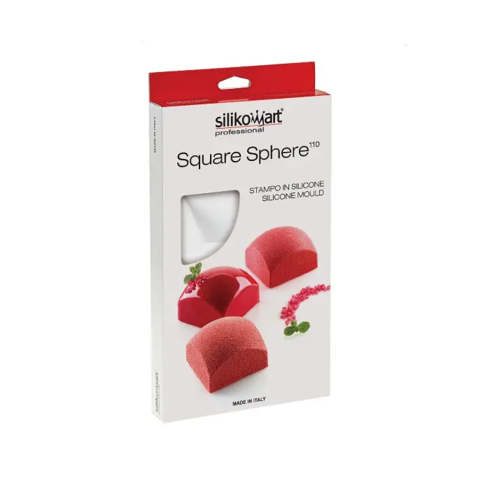 [36.236.87.0065] Square Sphere110 - Silicone Mould N.8 Square Sphere 60X60 H 39 Mm