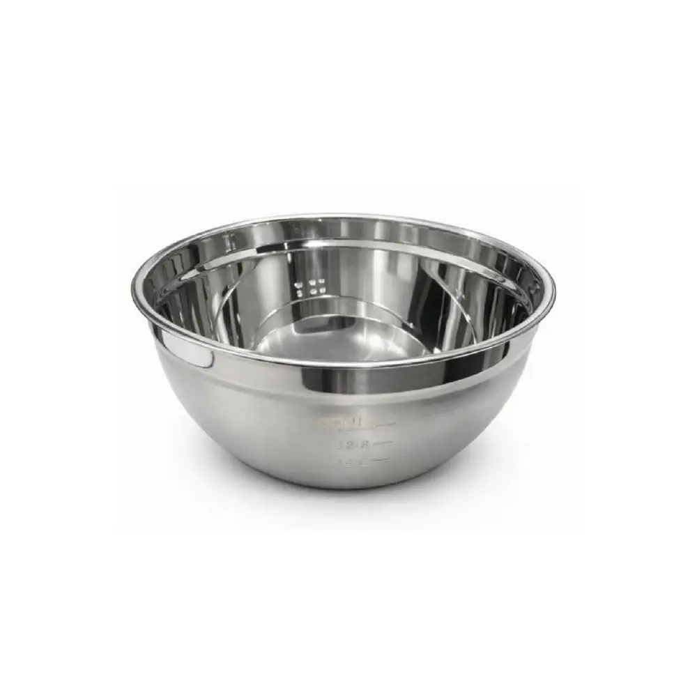 [002-28# OLD] Steel Bowl 28Cm, Rubber Bottom, Black