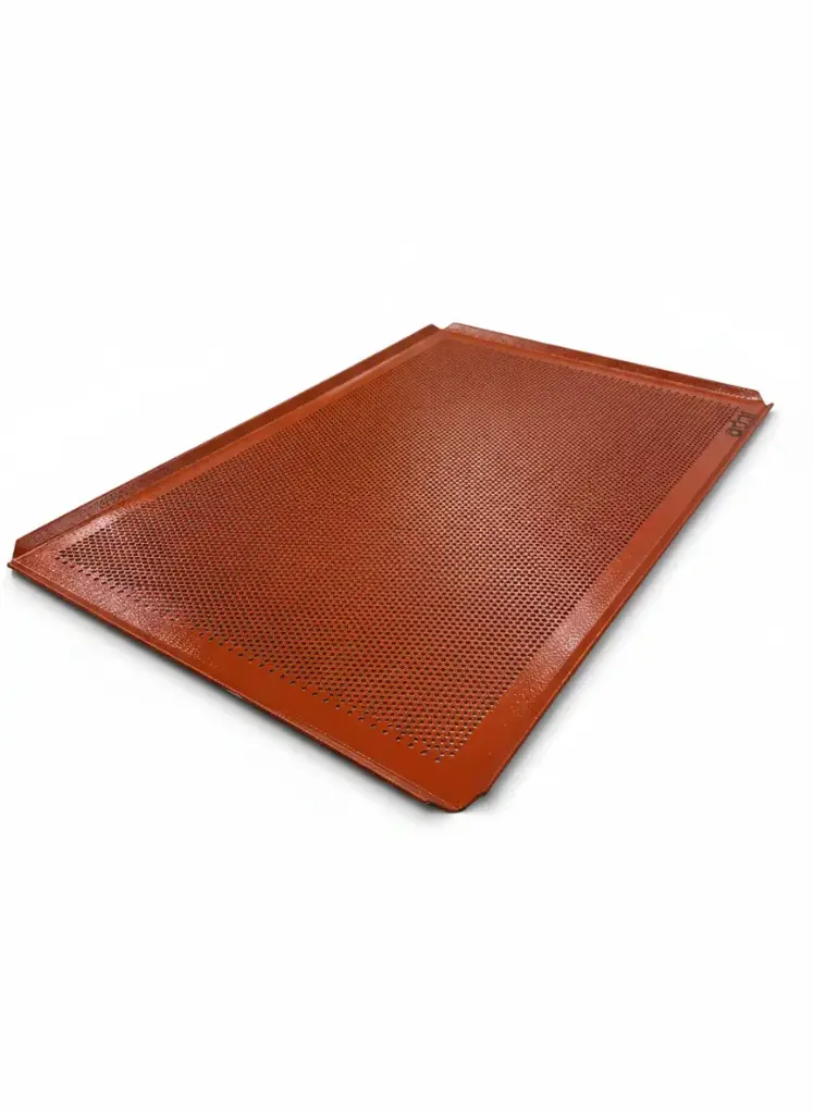 Glass Fiber Silicone Tray W: 60 Cm; L: 40 Cm; Depth: 1.8 Cm; Spray-Coated With Silicone (Pantone 484C) 