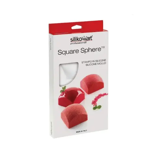 [36.236.87.0065] Square Sphere110 - Silicone Mould N.8 Square Sphere 60X60 H 39 Mm
