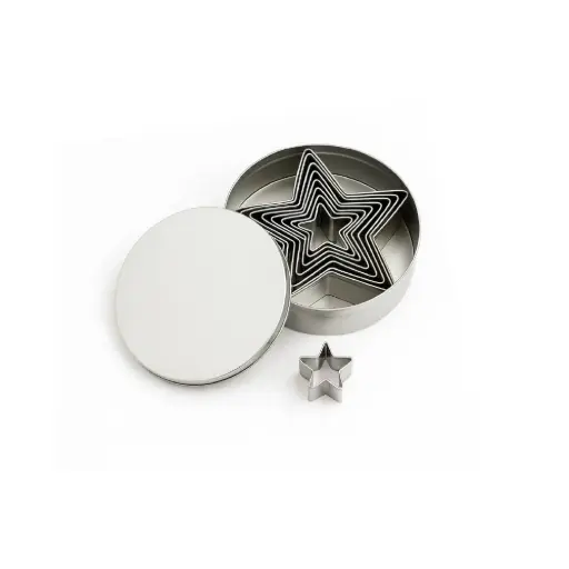 [FDMS-ST-09/301-BP-NN] Pastry Cutter, Star, Plain, 9 Pcs Set, 30mm