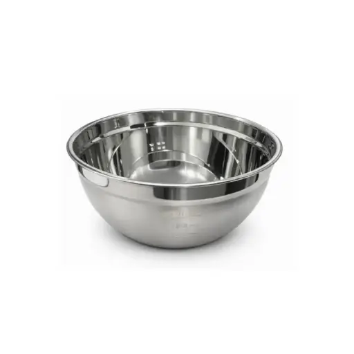 [002-28#] Steel Bowl 28Cm, Rubber Bottom, Black