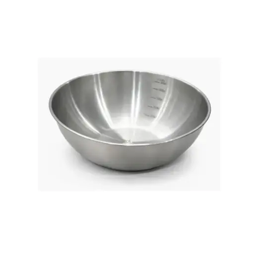 [003-28#] Steel Bowl 28Cm, Rubber Bottom, Black, Sus304