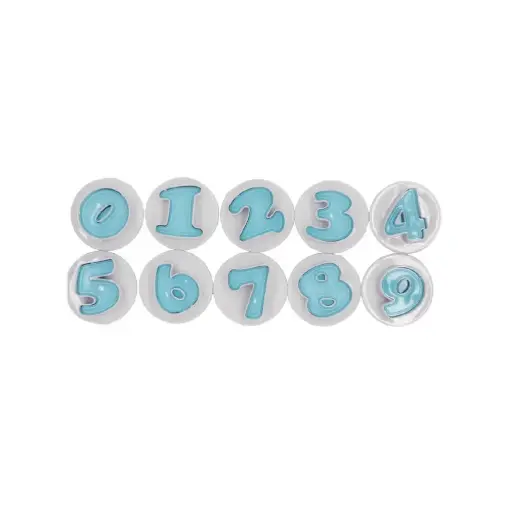 [ZN2710] Number Cutters, 2.8*3.5/Pc, 10-Piece Set