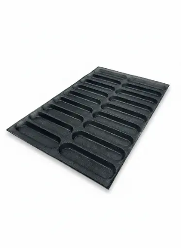 [JS-BDF-08] Glass Fiber Silicone Tray W:58.5Cm L:38.5Cm, Loaf 18X4.5 Cm